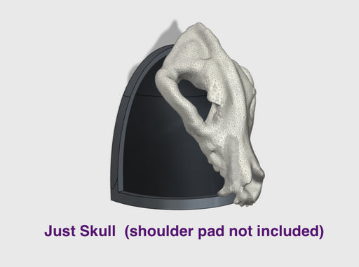 40x Real Wolf Skull : Large Shoulder Add-on 3d printed Meant to sit high on a Shoulder Pad, and big on larger models.