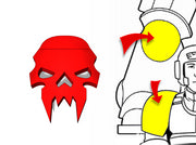 20x Fanged Skull - Tiny Convex Insignias (3mm) 3d printed