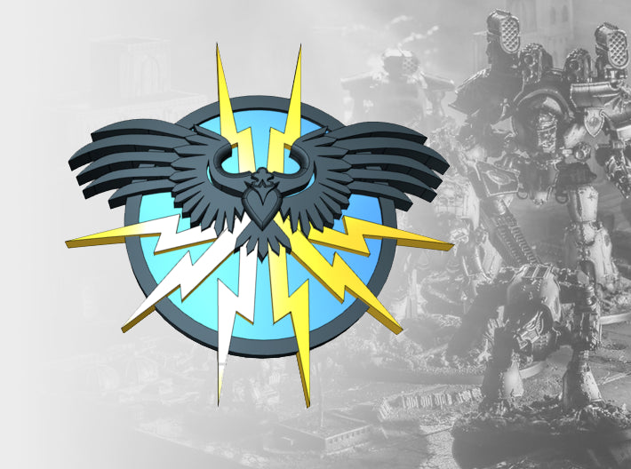 Legio Thunderbird - Tiny Titan Insignias Kit	 3d printed