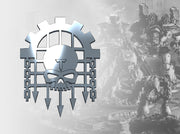 Legio Caged Skull - Tiny Titan Insignias Kit 3d printed Sized to fit your &quot;Tiny Titan&quot;