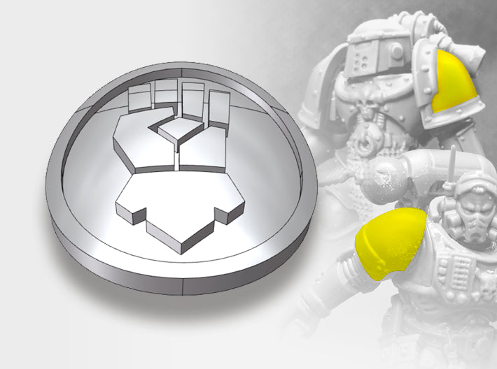 60x Kings Fist - Small Convex Insignias (5mm) 3d printed