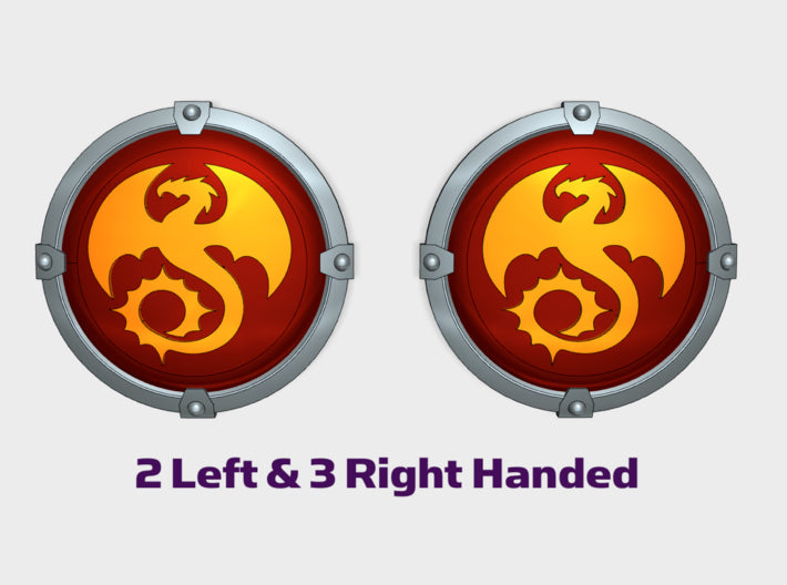Void Drakes - Round Power Shields (L&amp;R) 3d printed