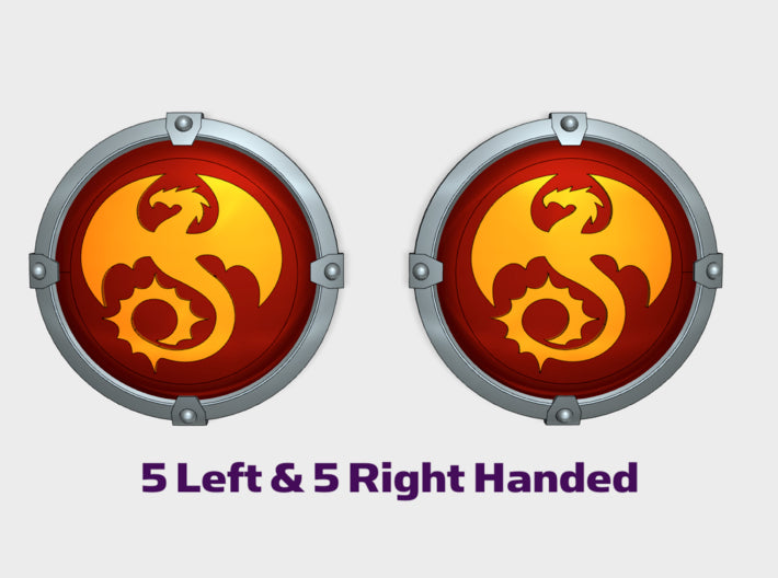 Void Drakes - Round Power Shields (L&amp;R) 3d printed