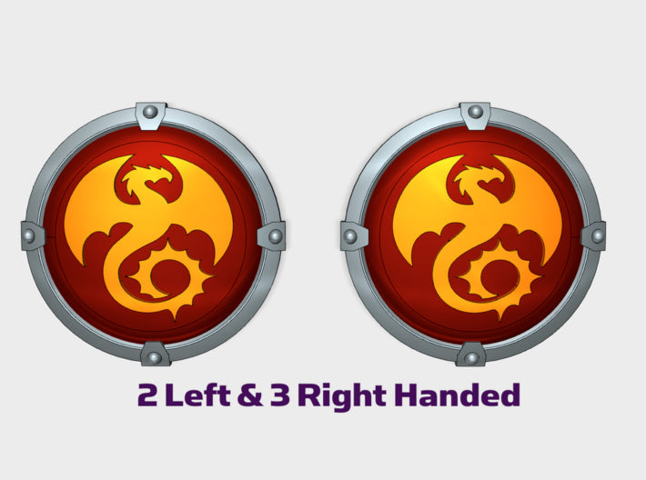 Void Drakes [FR] - Round Power Shields (L&amp;R) 3d printed
