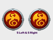 Void Drakes [FR] - Round Power Shields (L&amp;R) 3d printed