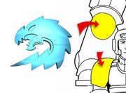 20x Blitz Dragons - Tiny Convex Insignias (3mm) 3d printed