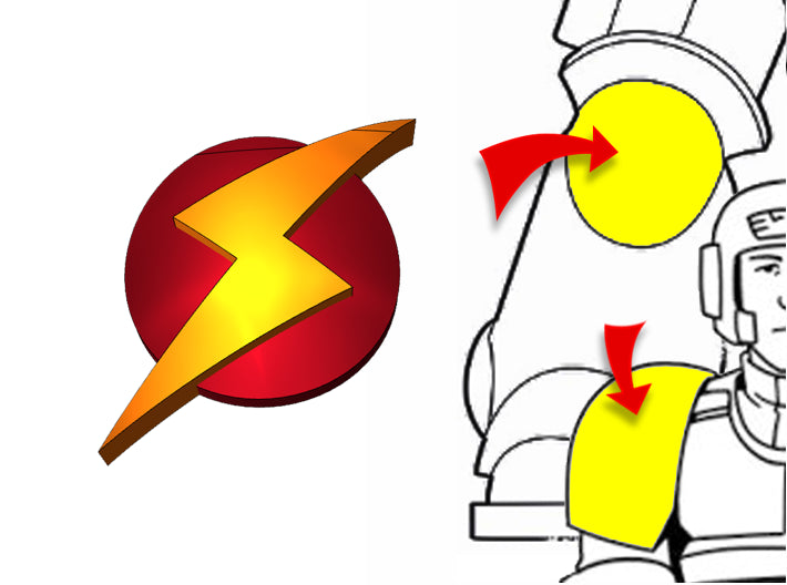 20x Metroid - Tiny Convex Insignias (3mm) 3d printed