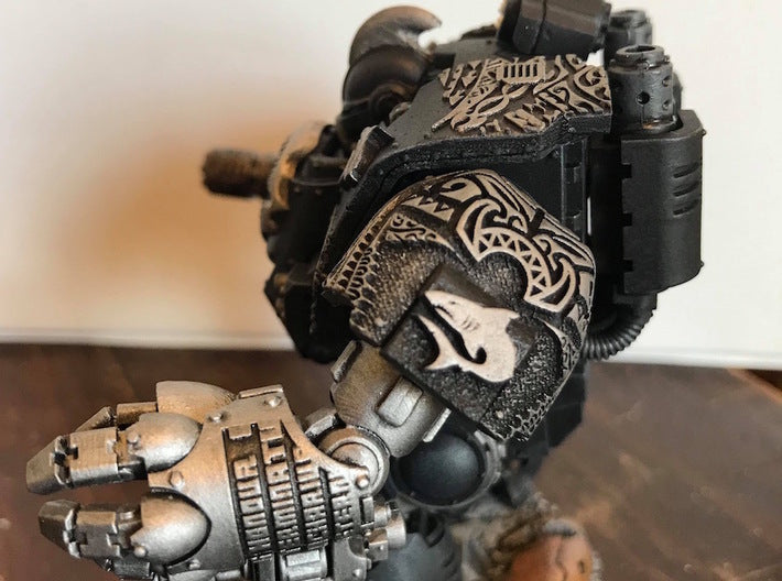 Makodon: Atlas Pattern Shoulder Pads 3d printed