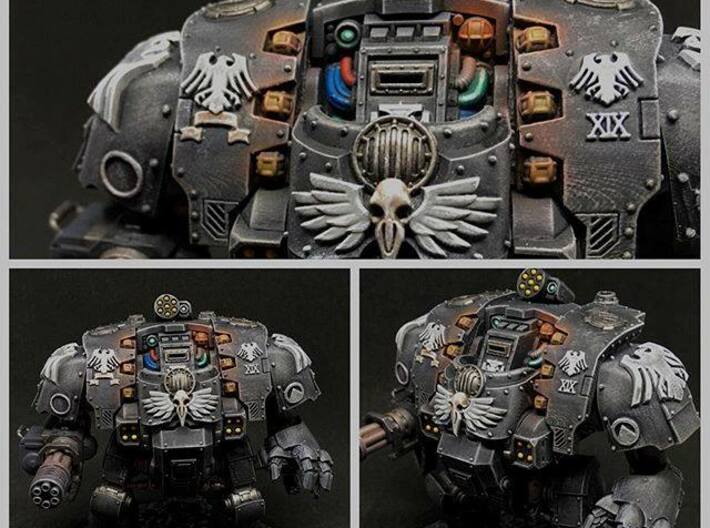 Black Birds: Atlas Pattern Shoulder Pads 3d printed