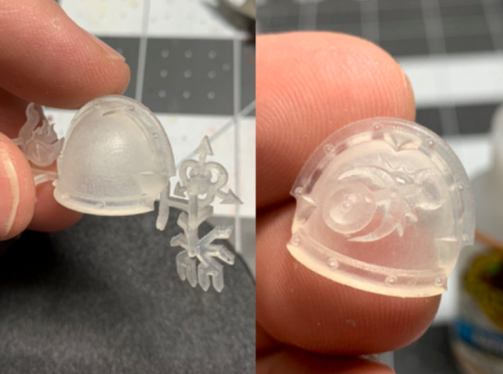 Chaos Wheel - Abhor: Demonic Pauldrons 3d printed