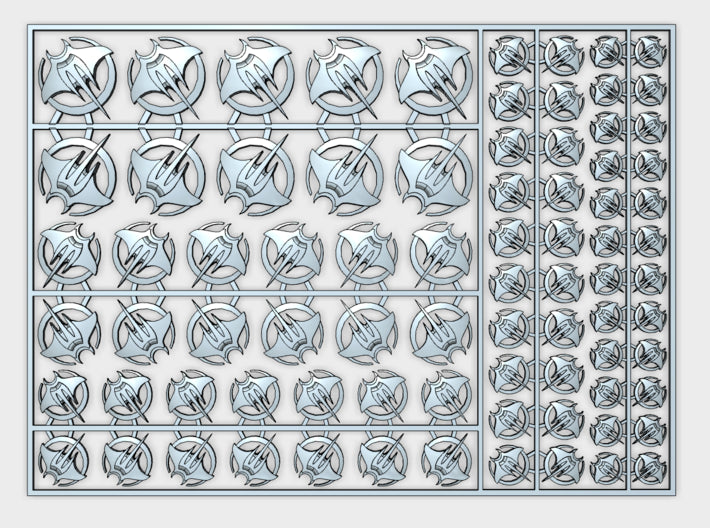Devil Rays- Flat Vehicle Insignia pack 3d printed
