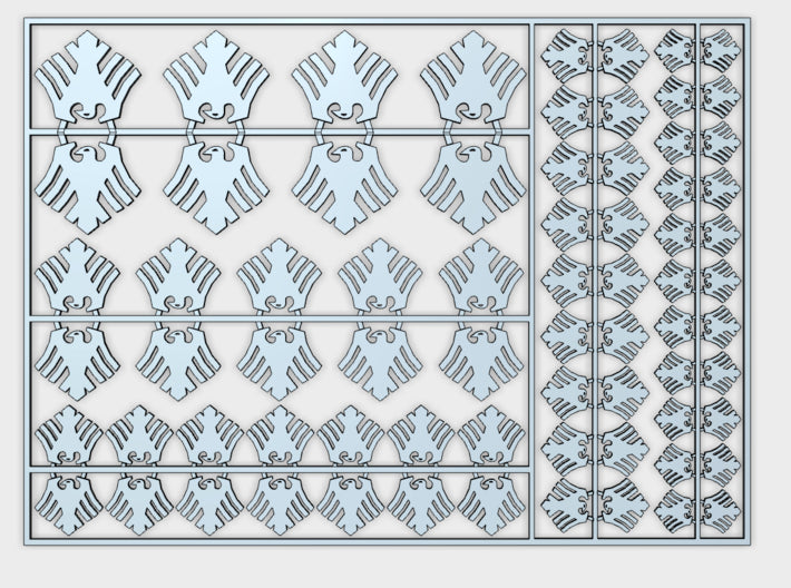 Black Birds - Flat Vehicle Insignia pack 3d printed