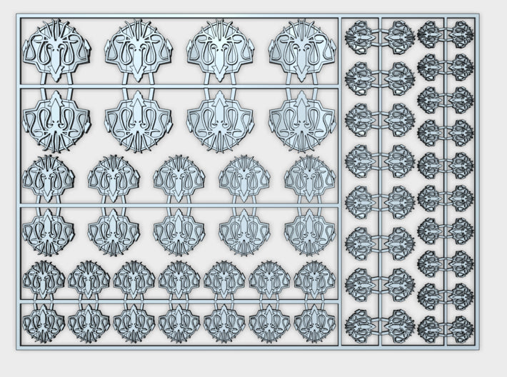 Krackens - Flat Vehicle Insignia pack 3d printed