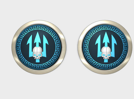 Neptune Spears - Round Power Shields (L&amp;R) 3d printed Small = 2 Shield (L&amp;R)