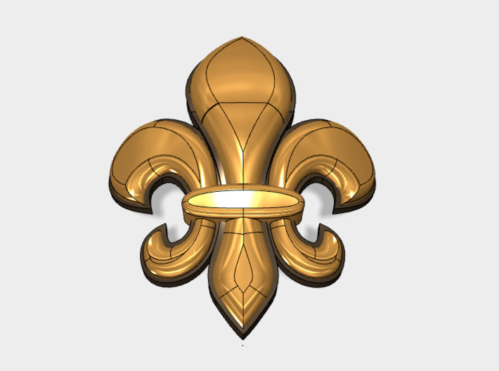 60x Fleur-De-Lis : Shoulder Insignia pack 3d printed