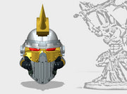 Spiked Crest - Iron Skull Demon Prince Head 3d printed