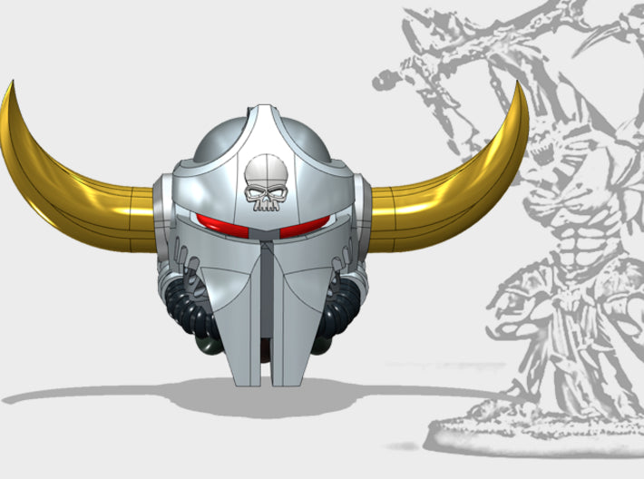 Horned - Terrogeist Demon Prince Head 3d printed