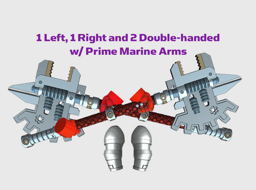 4x Tech Axe: Marta - Prime Set 3d printed