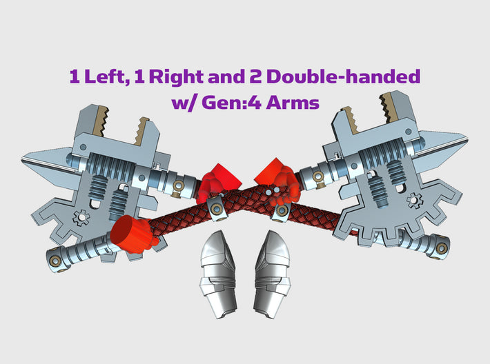 4x Tech Axe: Marta - G:4 Set 3d printed