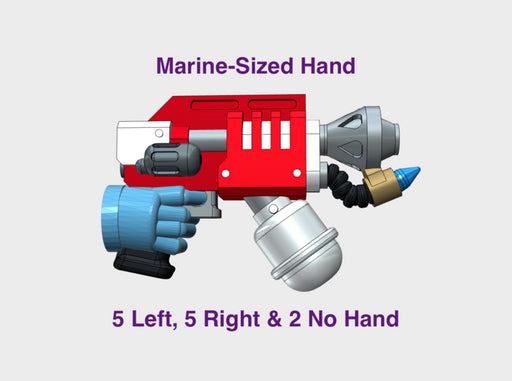 12x Mk3 : Flame Pistols (L&amp;R Marine Hands) 3d printed