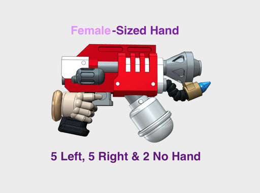 12x Mk3: Flame Pistols (L&amp;R Female Hands) 3d printed