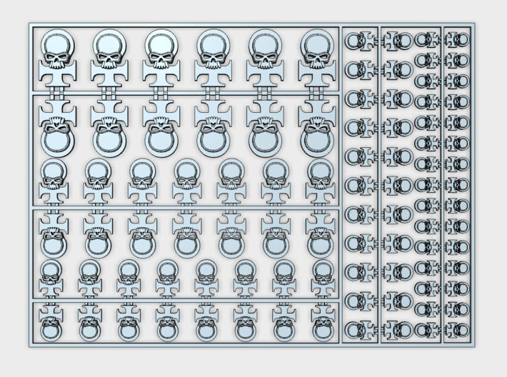 Martyred Saint - Flat Vehicle Insignia pack 3d printed