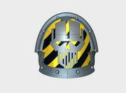 10x Striped Iron Heads - Abhorrent Shoulder Pads 3d printed