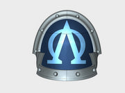 10x Lambda Omega - Abhorrent Shoulder Pads 3d printed