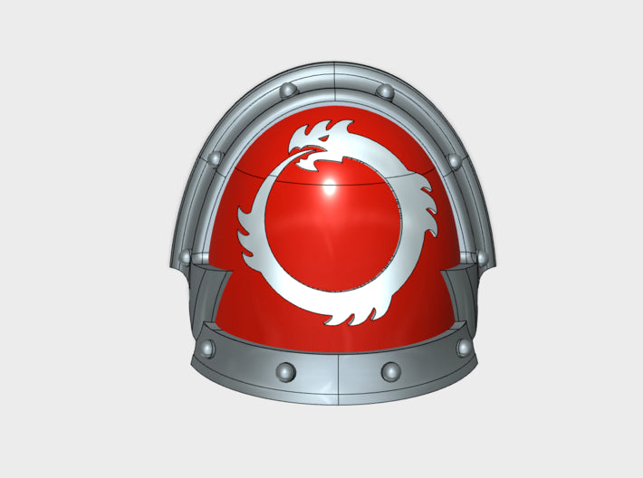 10x Oroboros - Abhorrent Shoulder Pads 3d printed