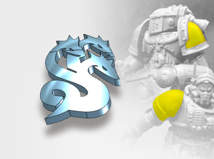 60x Hydra Legion (R) - Small Convex Insignias 5mm 3d printed