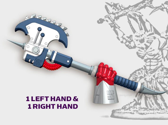 2x Khrom Axes - Demon Lord Weapons (L&amp;R) 3d printed
