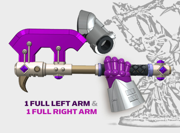 2x Brutus Axe - Demon Lord Weapons w/Arms 3d printed