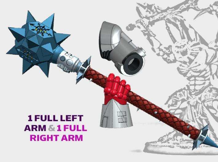 2x Vial Crozius - Demon Lord Weapons w/Arms 3d printed