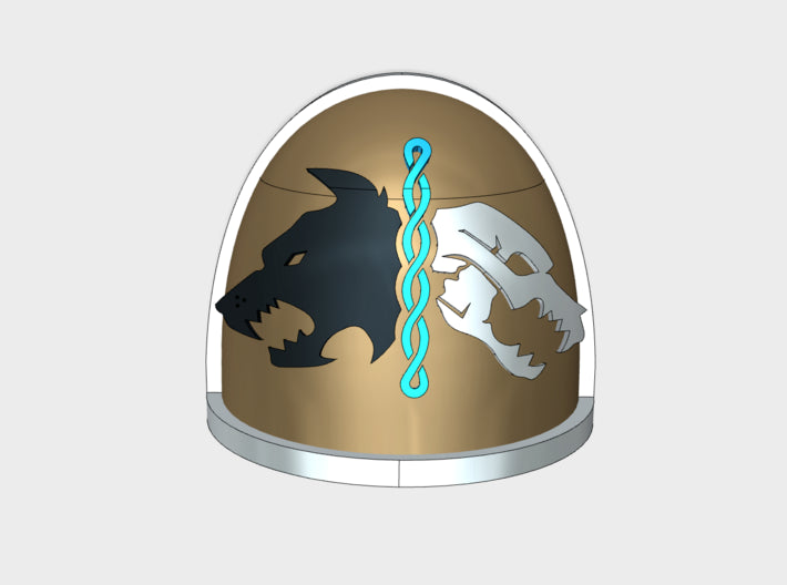 10x Shadow Wolf - G:4a Shoulder Pads 3d printed