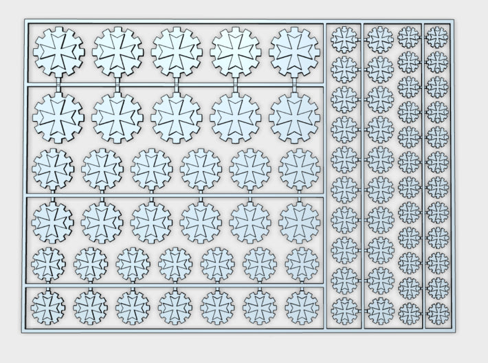 Templar Mech - Flat Vehicle Insignia pack 3d printed