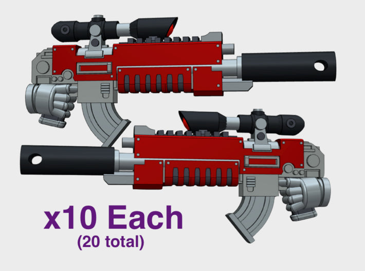 Primefire X3b: Stalker 3d printed 20 weapons total