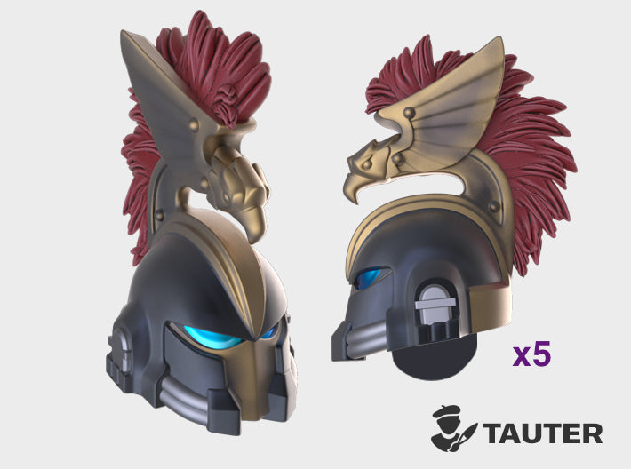 Eagle Plum Crest - Vanguard Helmets 3d printed Small = 5 Helmets | Medium = 10 Helmets
