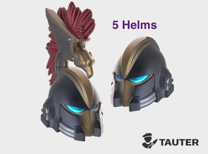 Eagle Crest - Vanguard Helmets : Squad Set 3d printed Small = 5 Helmets | Medium = 10 Helmets