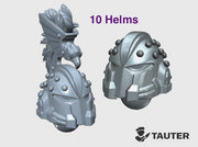 Studded - Vanguard Helmets : Squad Set 3d printed Small = 5 Helmets | Medium = 10 Helmets