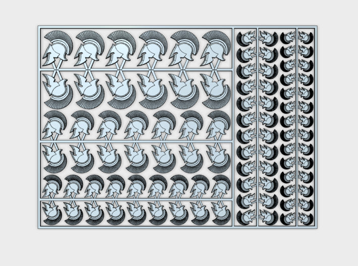 Spartan Legion - Flat Vehicle Insignia pack 3d printed