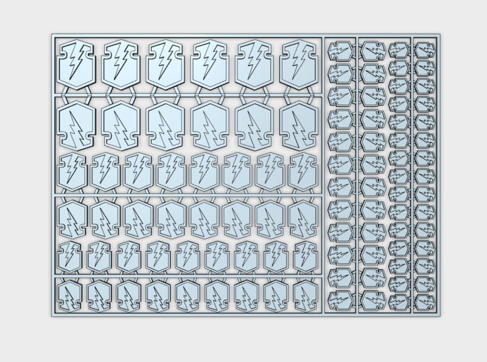 Storm Warden - Flat Vehicle Insignia pack 3d printed