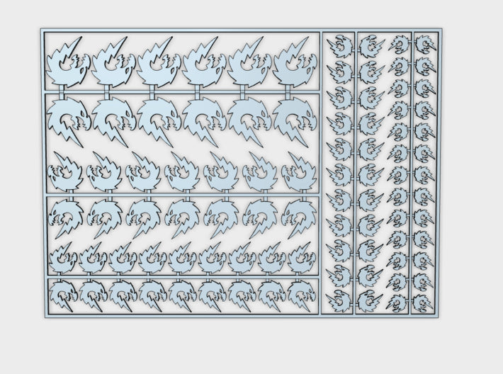 Blitz Dragons- Flat Vehicle Insignia pack 3d printed