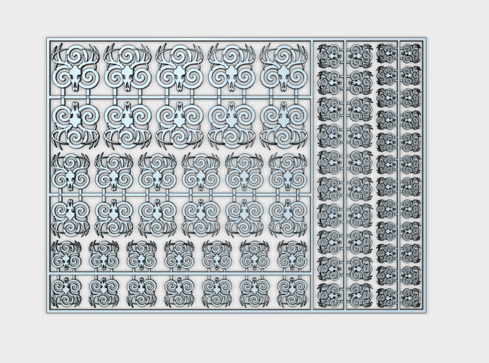 Wild Hunt - Flat Vehicle Insignia pack 3d printed