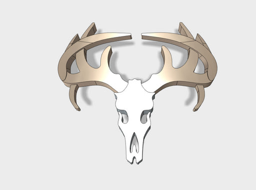 60x Deer Skull - Shoulder Insignia pack 3d printed HANDLE WITH CARE