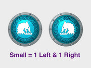 Sea Wolves - Coiled Round Power Shields (L&amp;R) 3d printed