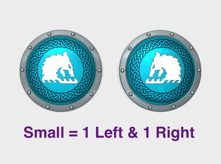 Sea Wolves - Coiled Round Power Shields (L&amp;R) 3d printed