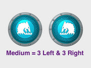 Sea Wolves - Coiled Round Power Shields (L&amp;R) 3d printed