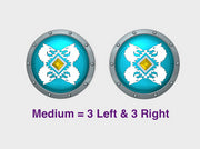 Sea Wolves Veteran - Round Power Shields (L&amp;R) 3d printed