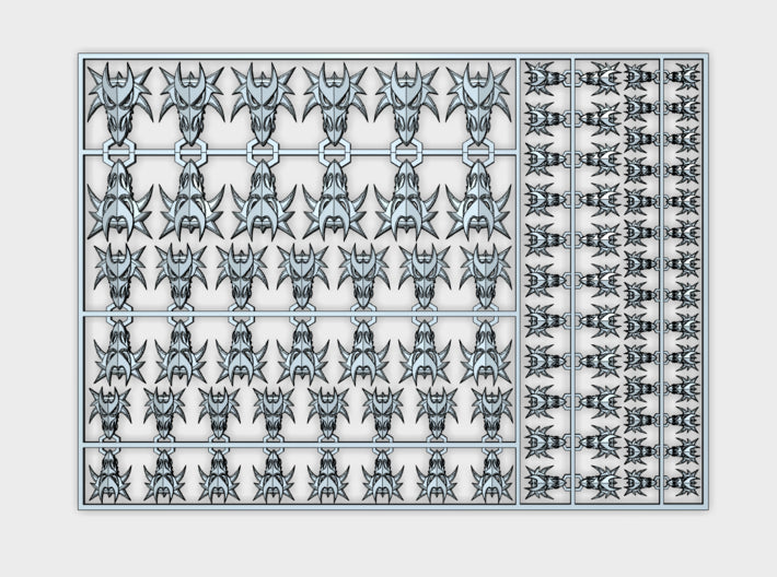 Dragon Head 3D - Flat Vehicle Insignia pack 3d printed