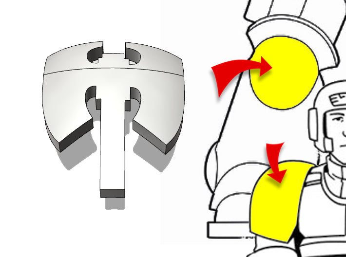 20x Dark Hunters - Tiny Convex Insignias (3mm)	 3d printed